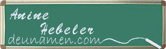 Anine Hebeler Visitenkarte